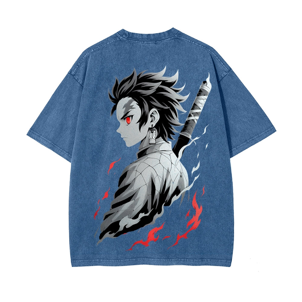Vintage Oversized T-Shirt Demon Slayer