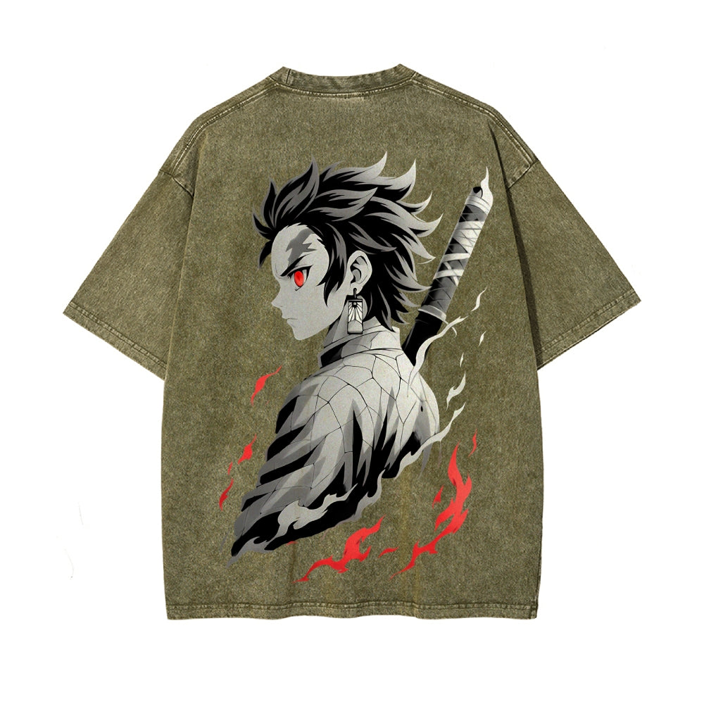 Vintage Oversized T-Shirt Demon Slayer