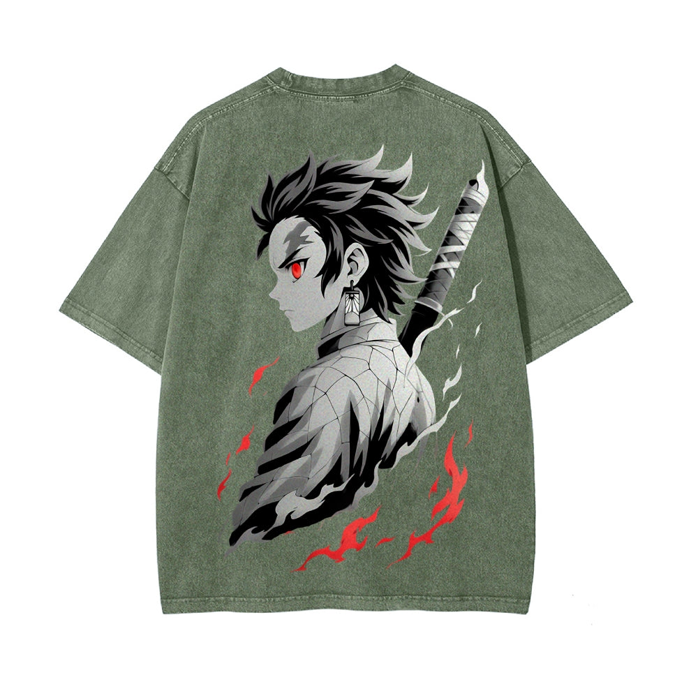 Vintage Oversized T-Shirt Demon Slayer