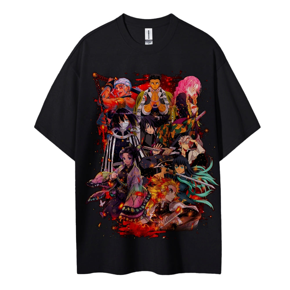 Demon Slayer: Kimetsu no Yaiba Cotton Unisex Crew Neck Anime T-Shirt