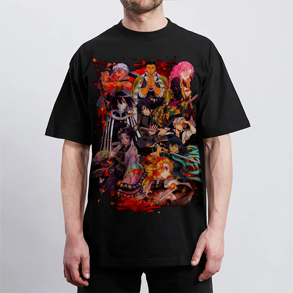 Demon Slayer: Kimetsu no Yaiba Cotton Unisex Crew Neck Anime T-Shirt