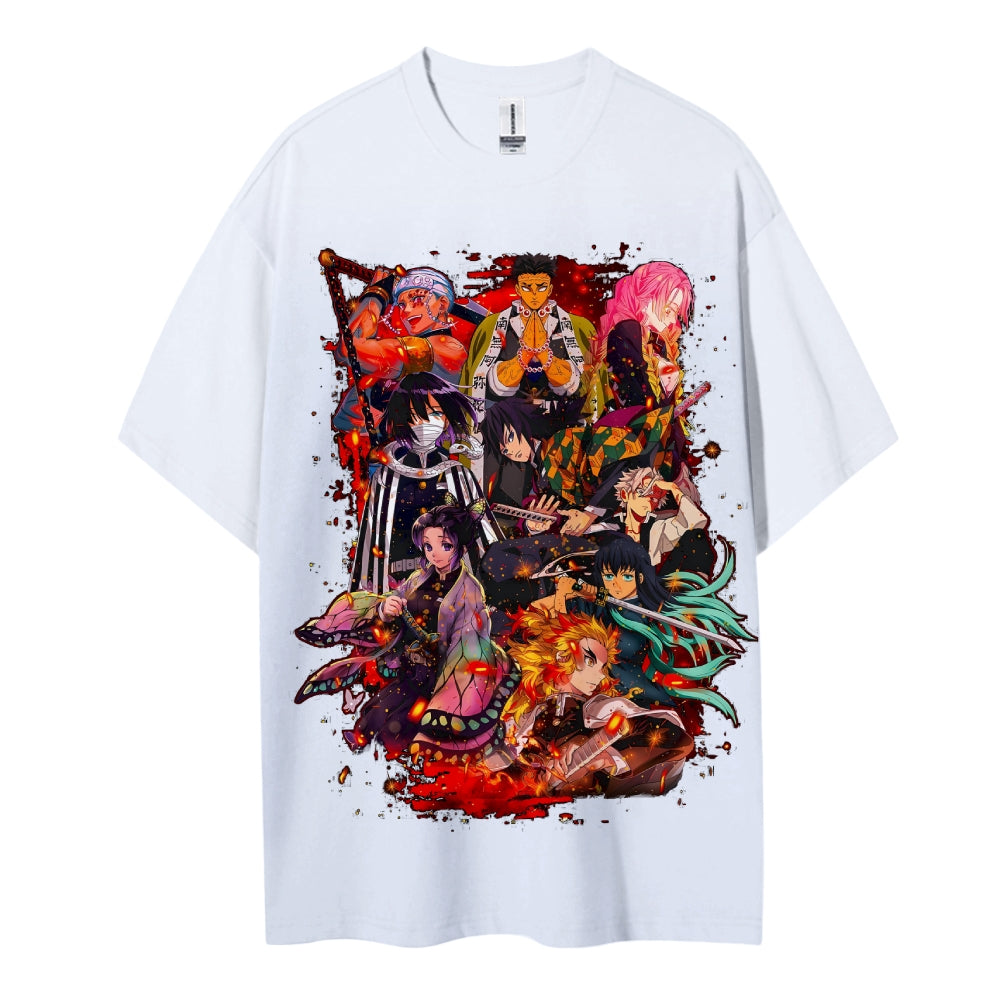 Demon Slayer: Kimetsu no Yaiba Cotton Unisex Crew Neck Anime T-Shirt