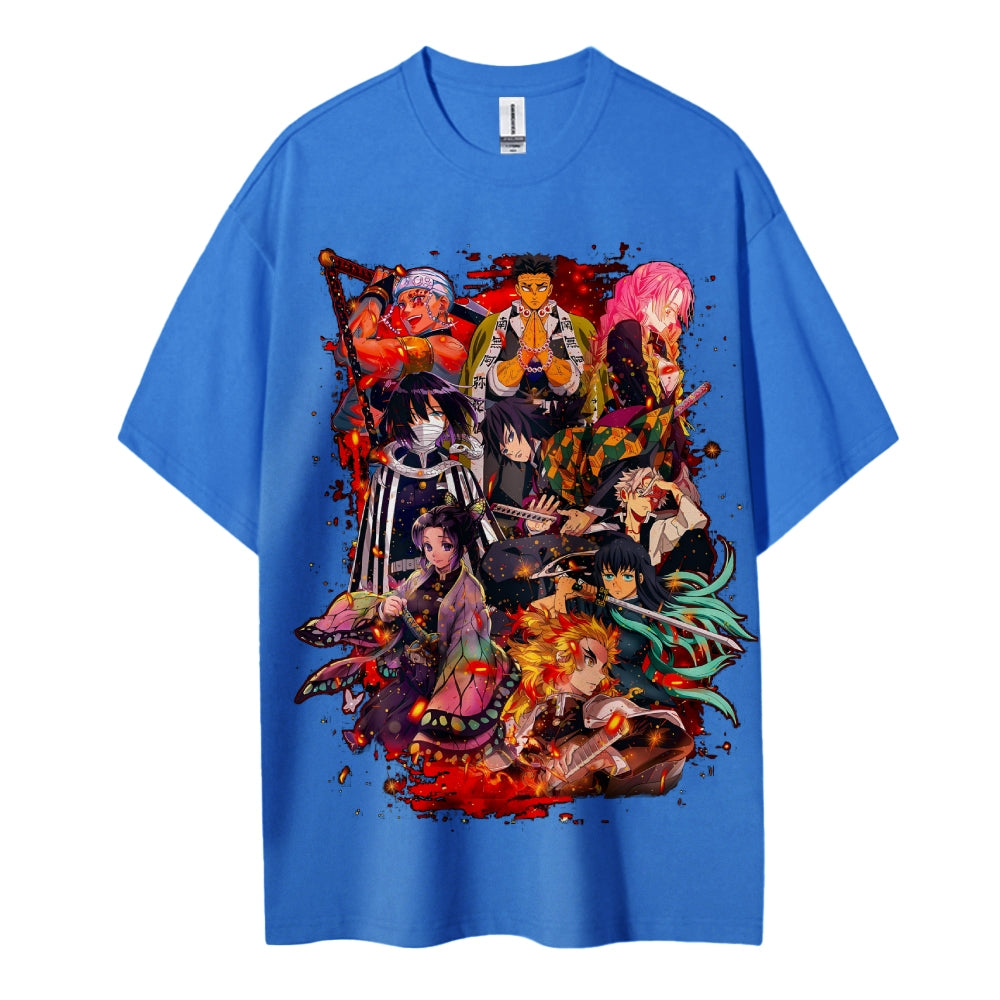 Demon Slayer: Kimetsu no Yaiba Cotton Unisex Crew Neck Anime T-Shirt