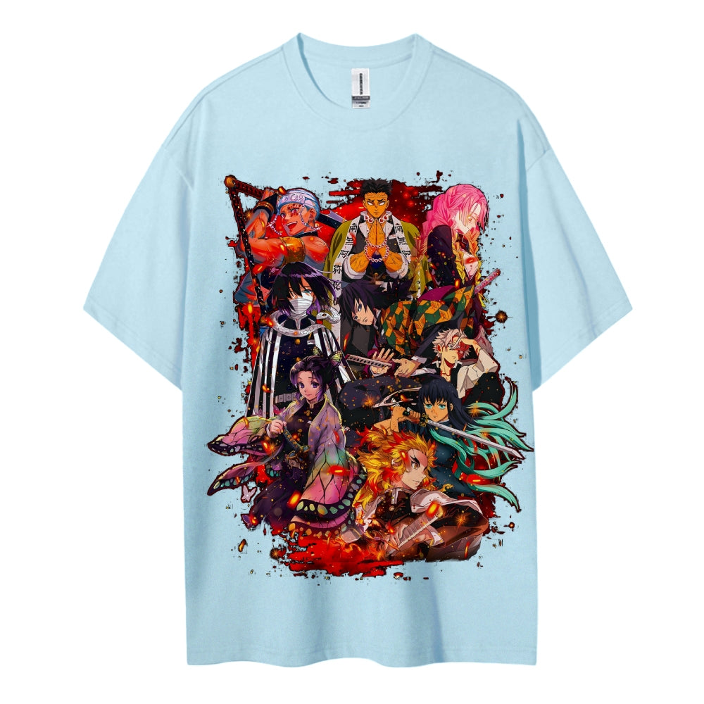 Demon Slayer: Kimetsu no Yaiba Cotton Unisex Crew Neck Anime T-Shirt