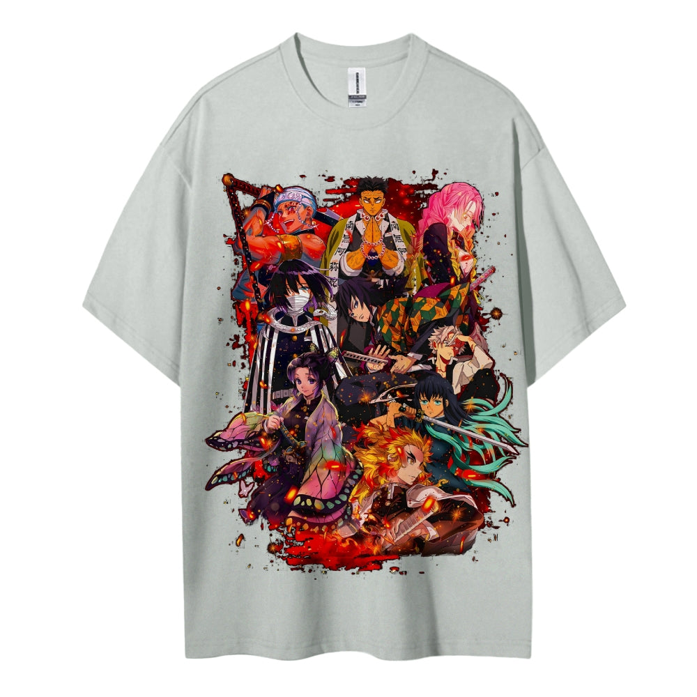Demon Slayer: Kimetsu no Yaiba Cotton Unisex Crew Neck Anime T-Shirt