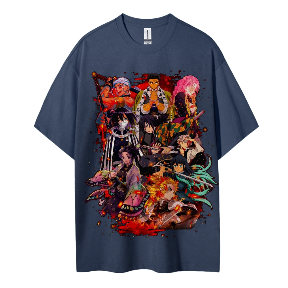 Demon Slayer: Kimetsu no Yaiba Cotton Unisex Crew Neck Anime T-Shirt