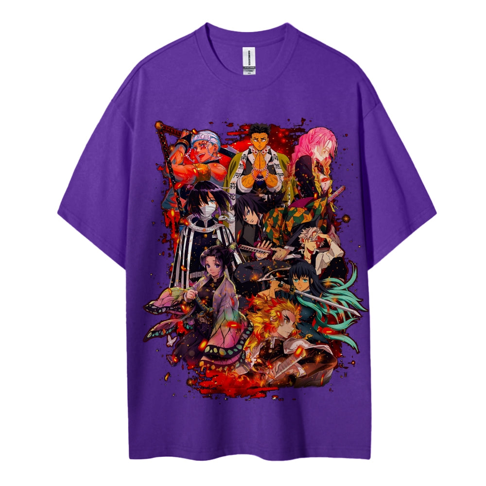 Demon Slayer: Kimetsu no Yaiba Cotton Unisex Crew Neck Anime T-Shirt