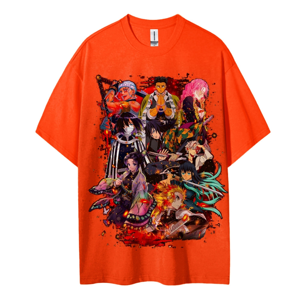 Demon Slayer: Kimetsu no Yaiba Cotton Unisex Crew Neck Anime T-Shirt