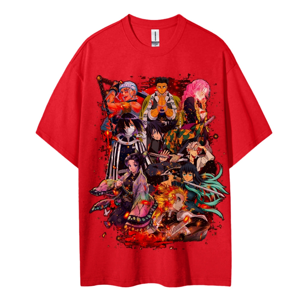 Demon Slayer: Kimetsu no Yaiba Cotton Unisex Crew Neck Anime T-Shirt