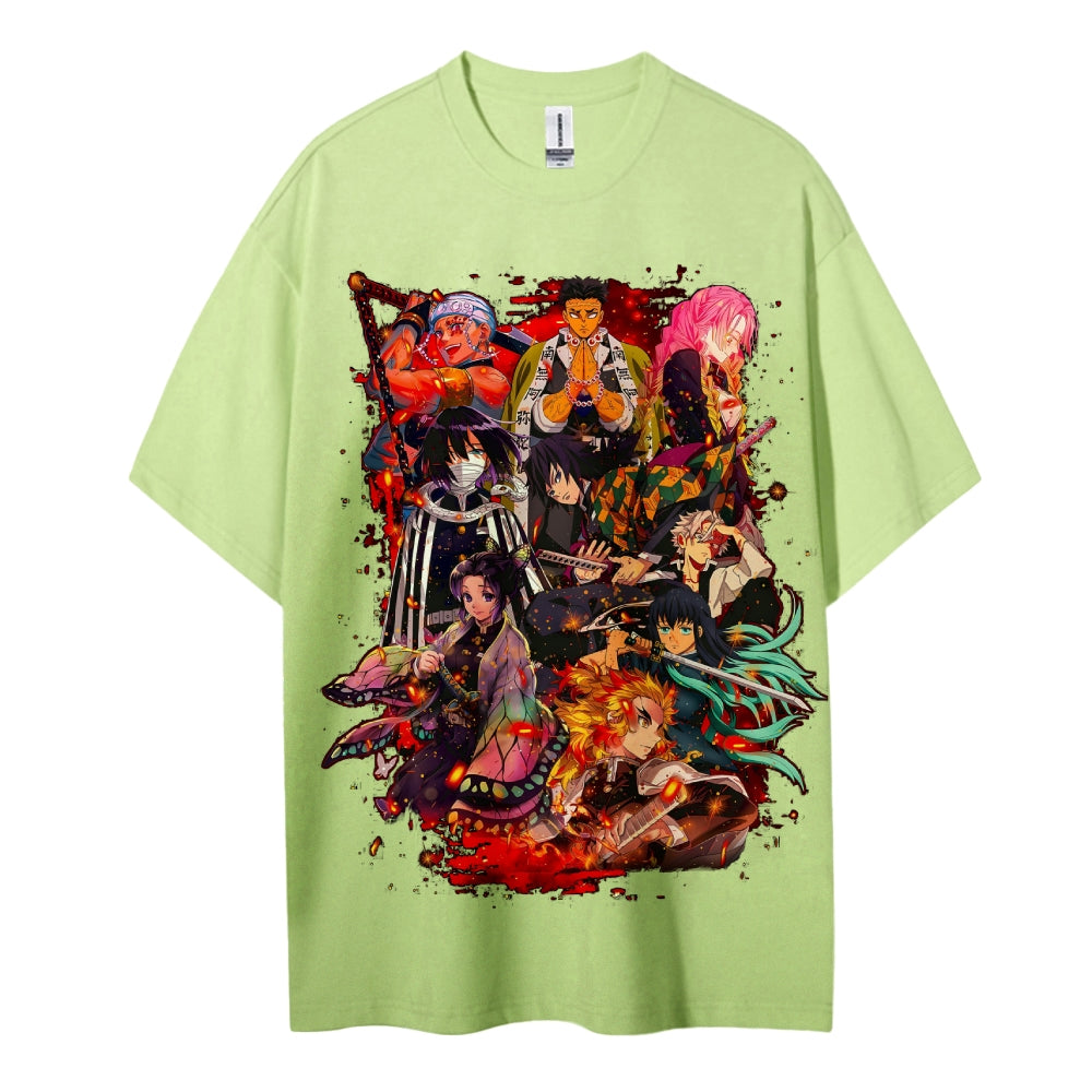 Demon Slayer: Kimetsu no Yaiba Cotton Unisex Crew Neck Anime T-Shirt
