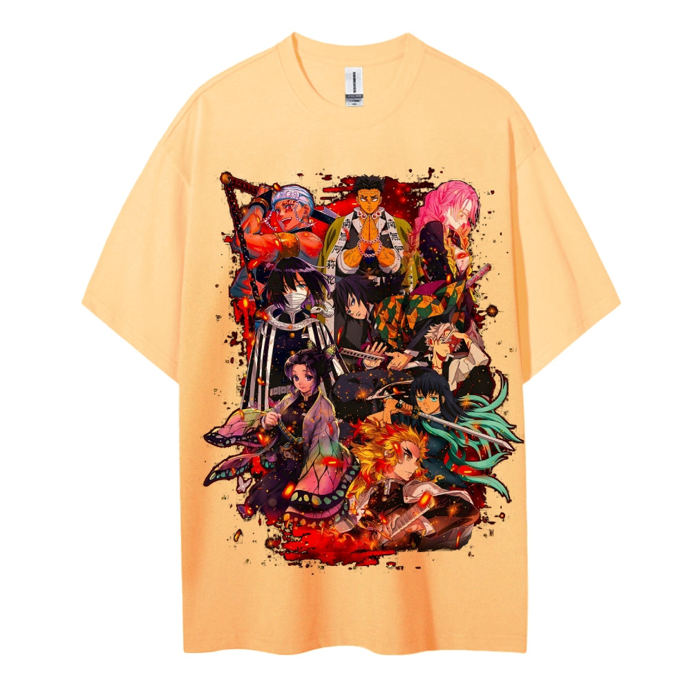 Demon Slayer: Kimetsu no Yaiba Cotton Unisex Crew Neck Anime T-Shirt