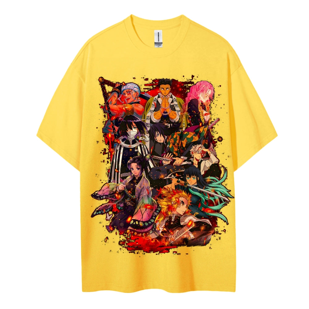 Demon Slayer: Kimetsu no Yaiba Cotton Unisex Crew Neck Anime T-Shirt