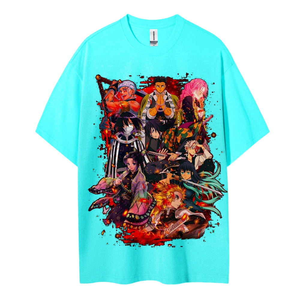 Demon Slayer: Kimetsu no Yaiba Cotton Unisex Crew Neck Anime T-Shirt