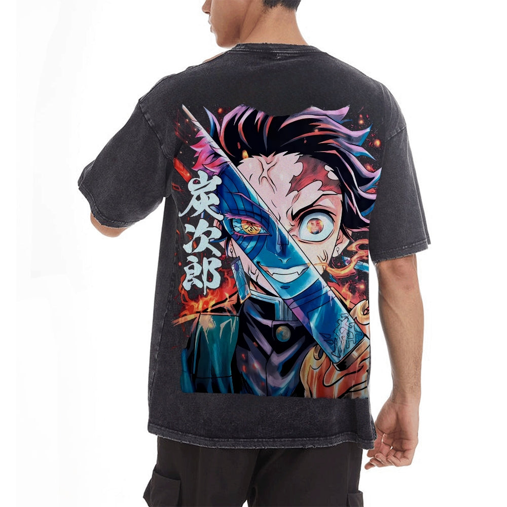 Vintage Oversized T-Shirt Demon Slayer