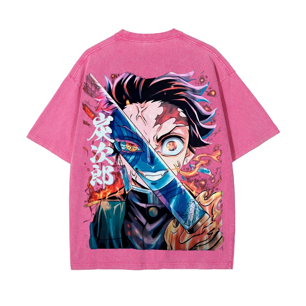 Vintage Oversized T-Shirt Demon Slayer