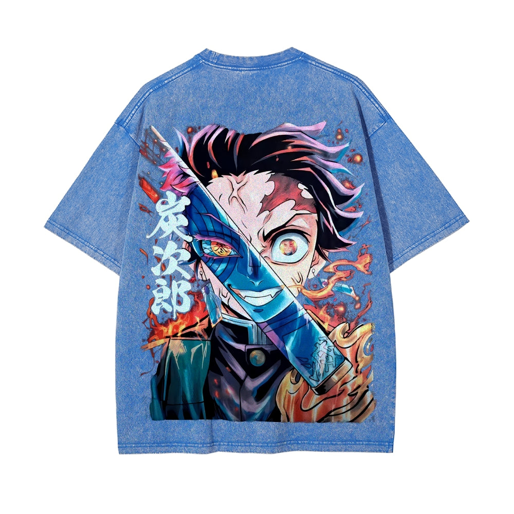 Vintage Oversized T-Shirt Demon Slayer