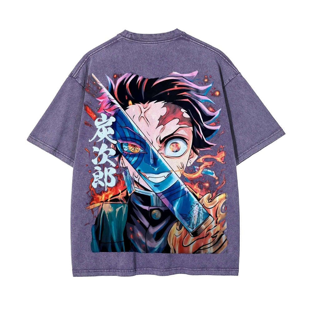 Vintage Oversized T-Shirt Demon Slayer
