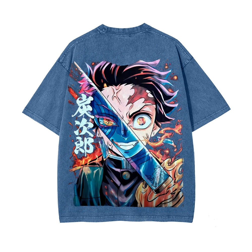 Vintage Oversized T-Shirt Demon Slayer