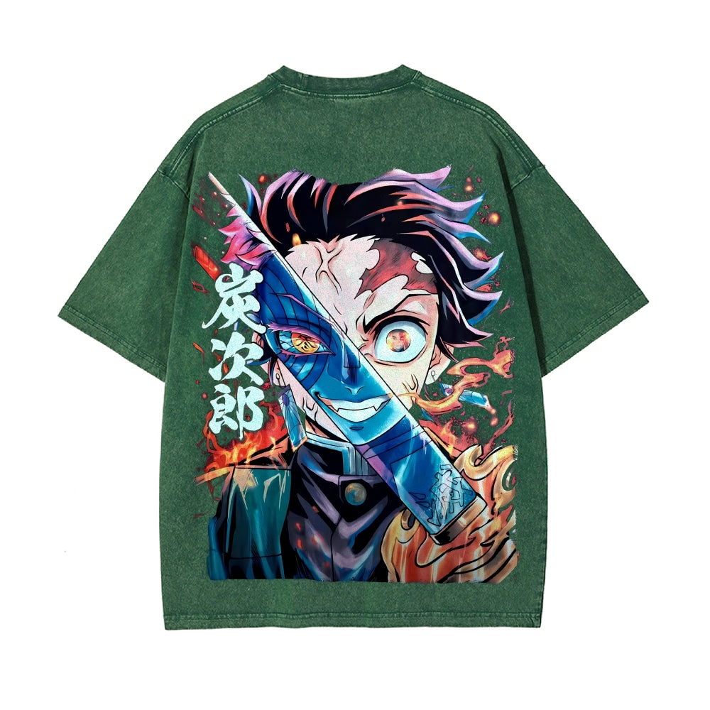 Vintage Oversized T-Shirt Demon Slayer