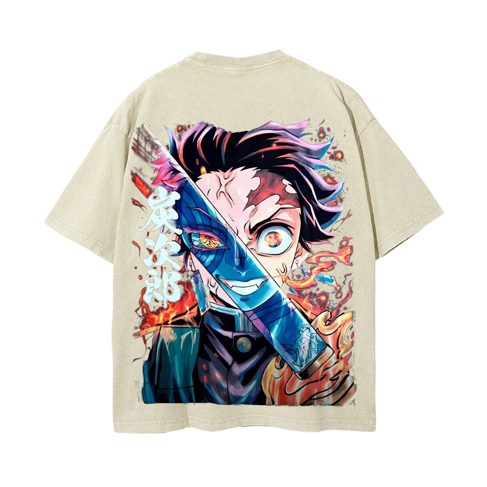 Vintage Oversized T-Shirt Demon Slayer