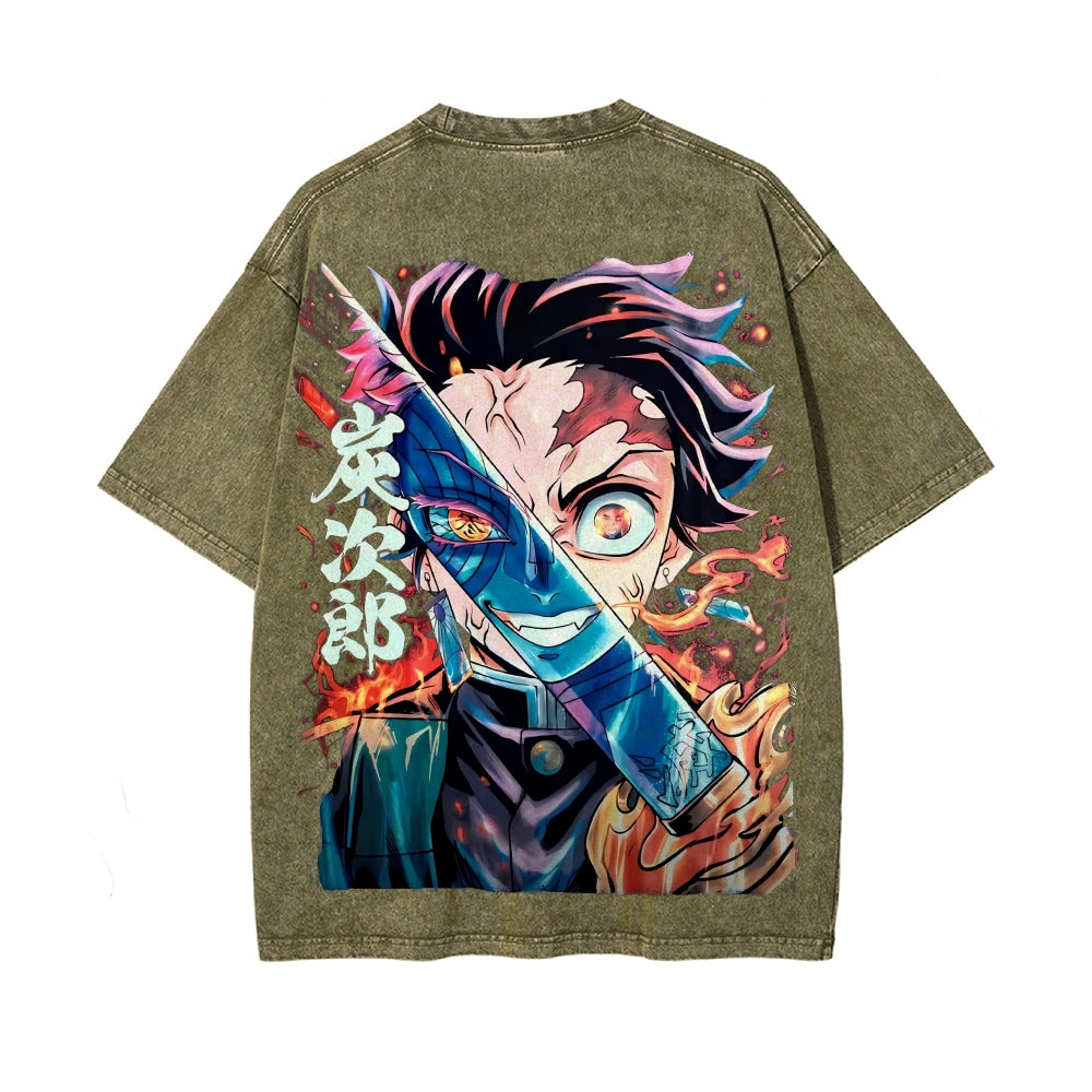 Vintage Oversized T-Shirt Demon Slayer