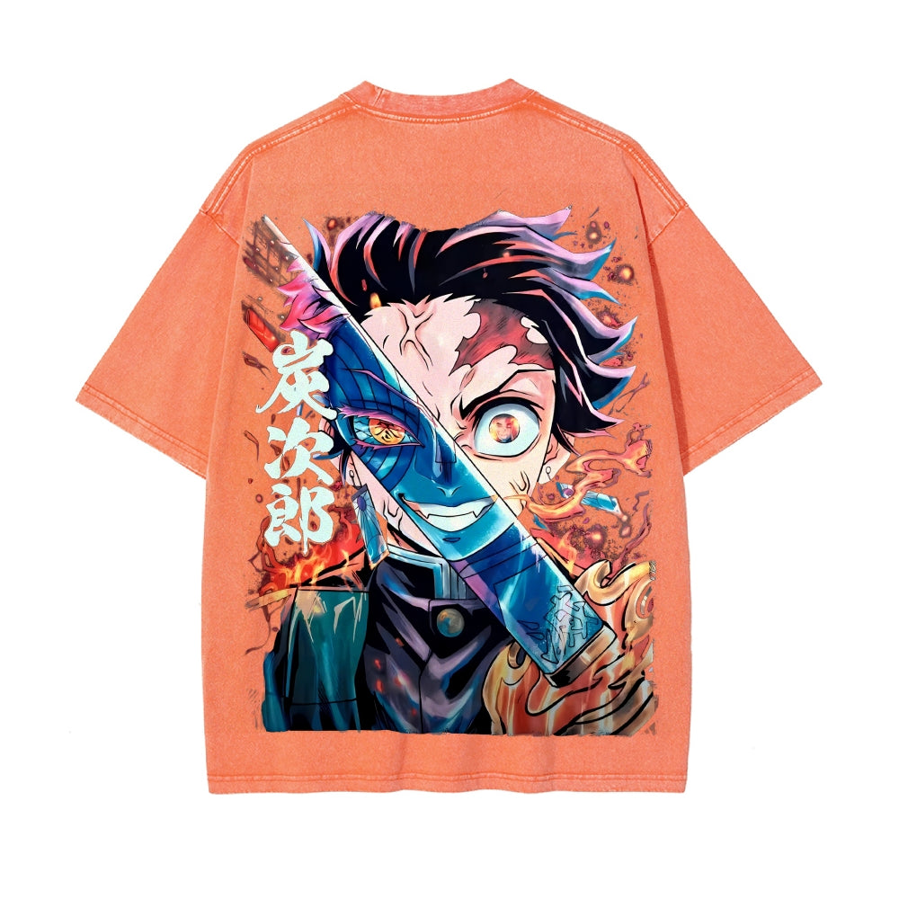 Vintage Oversized T-Shirt Demon Slayer