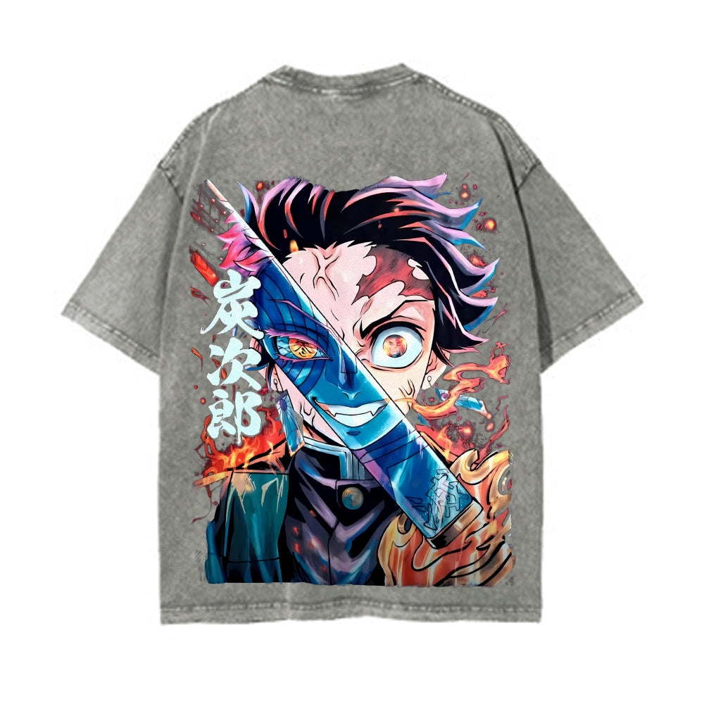 Vintage Oversized T-Shirt Demon Slayer