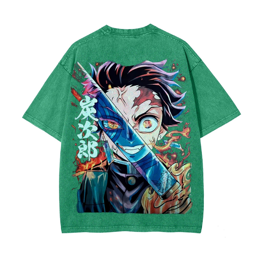 Vintage Oversized T-Shirt Demon Slayer