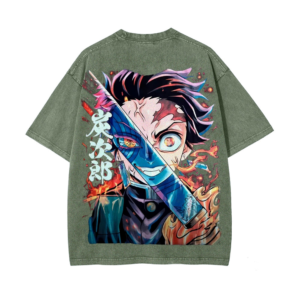 Vintage Oversized T-Shirt Demon Slayer