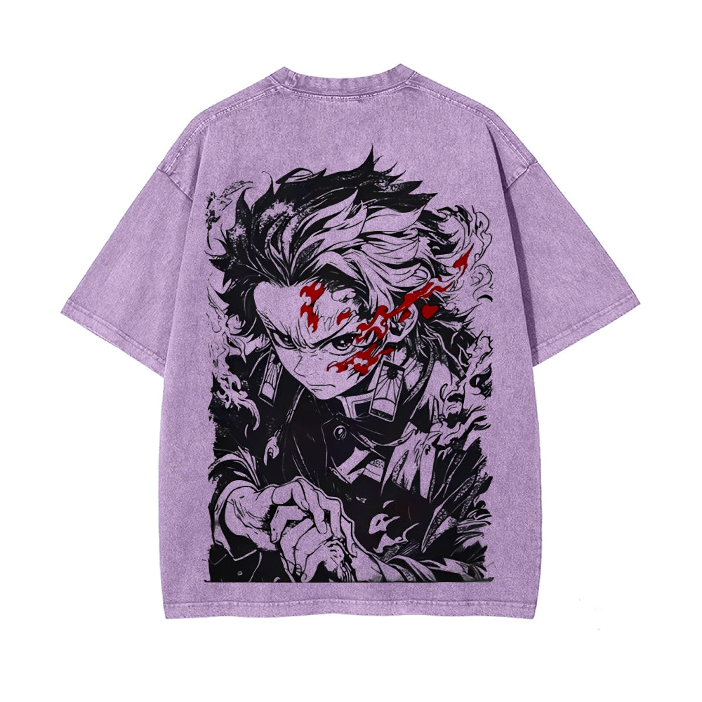 Vintage Oversized T-Shirt Demon Slayer