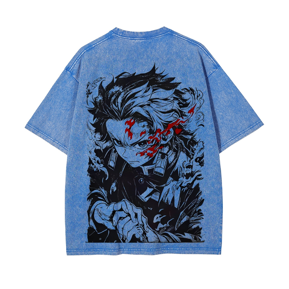 Vintage Oversized T-Shirt Demon Slayer