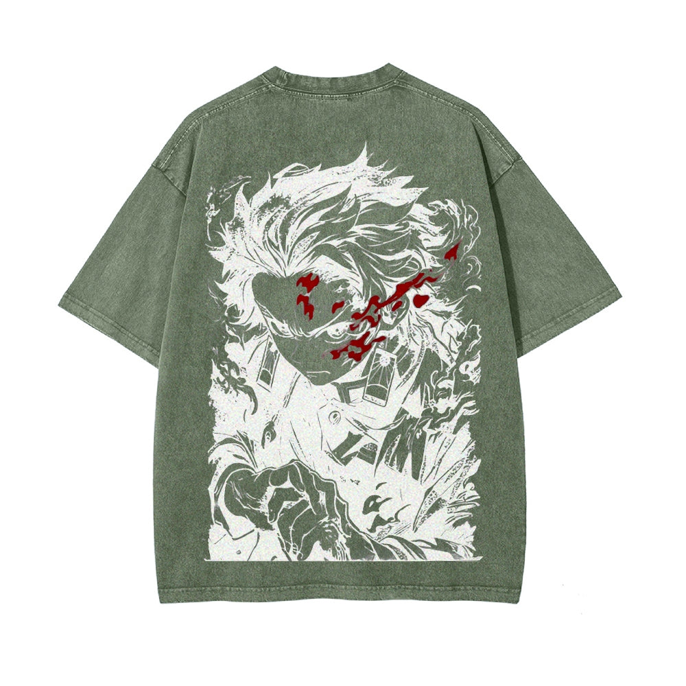 Vintage Oversized T-Shirt Demon Slayer