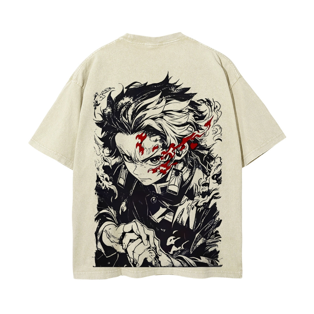 Vintage Oversized T-Shirt Demon Slayer