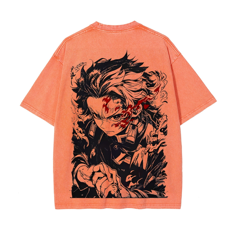 Vintage Oversized T-Shirt Demon Slayer