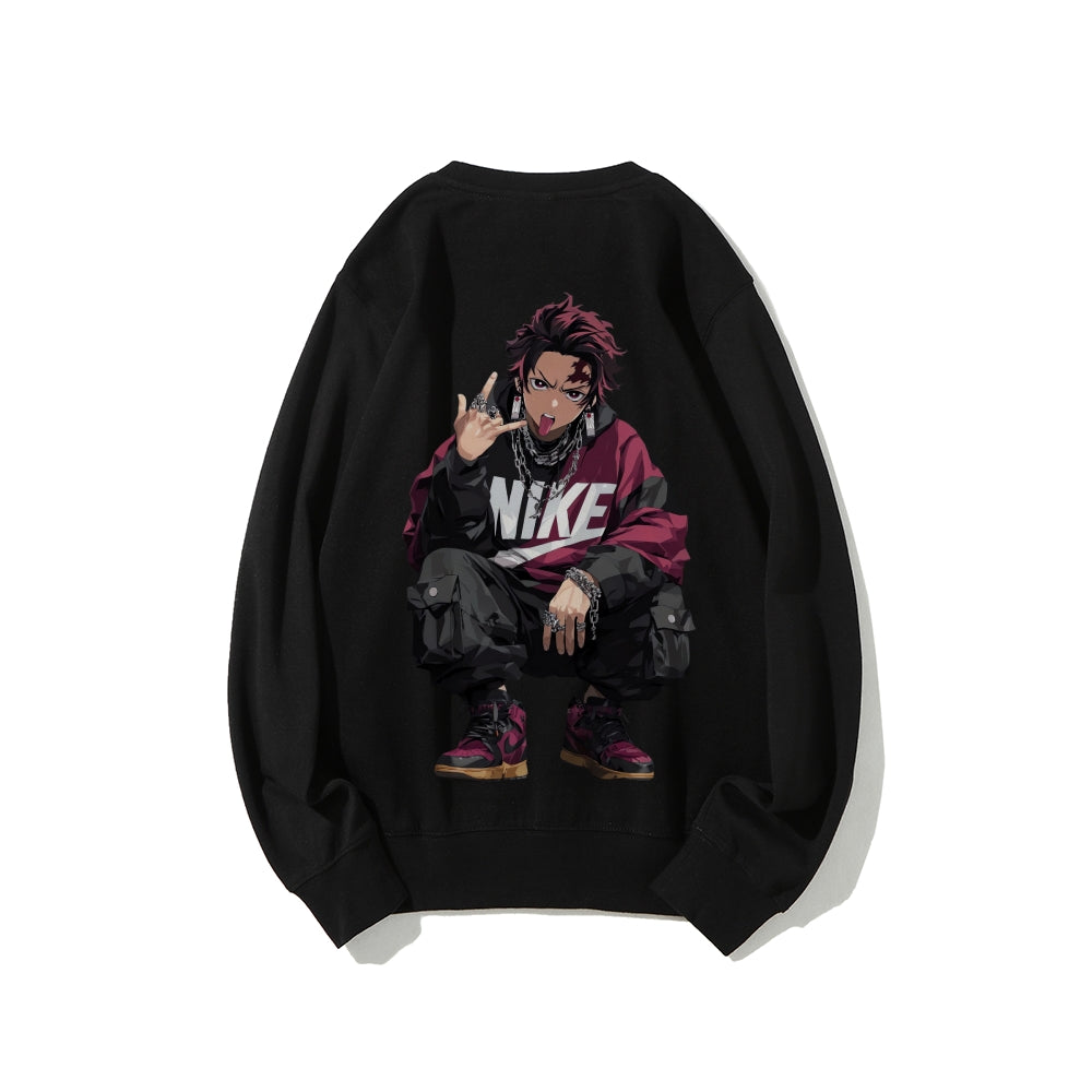 Casual Crewneck Sweatshirt Demon Slayer