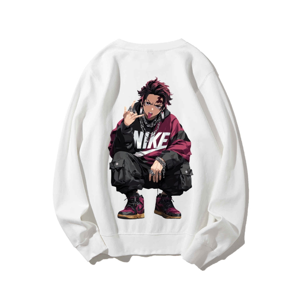 Casual Crewneck Sweatshirt Demon Slayer