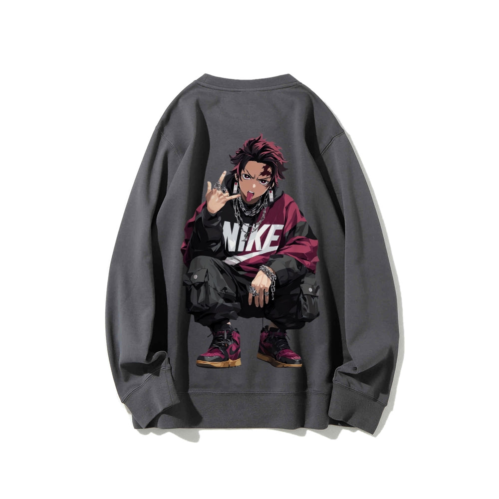 Casual Crewneck Sweatshirt Demon Slayer
