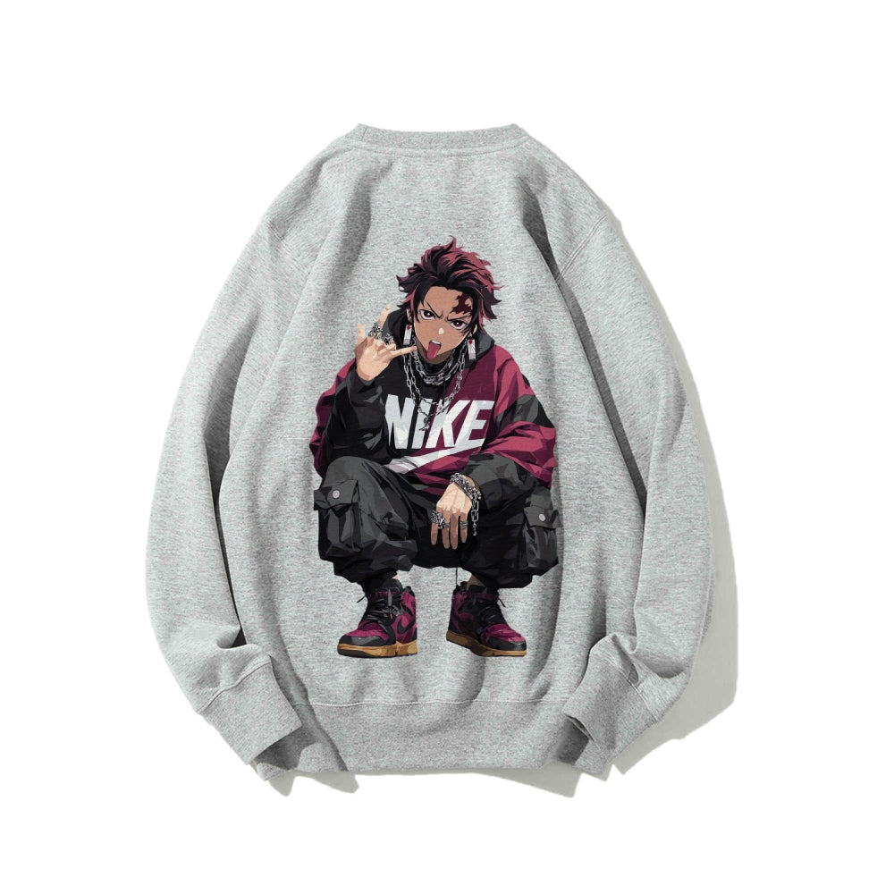 Casual Crewneck Sweatshirt Demon Slayer