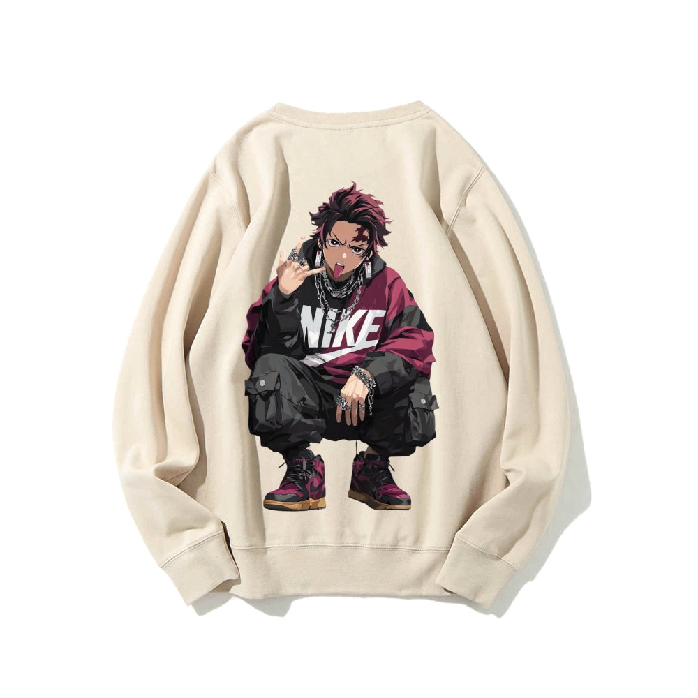 Casual Crewneck Sweatshirt Demon Slayer