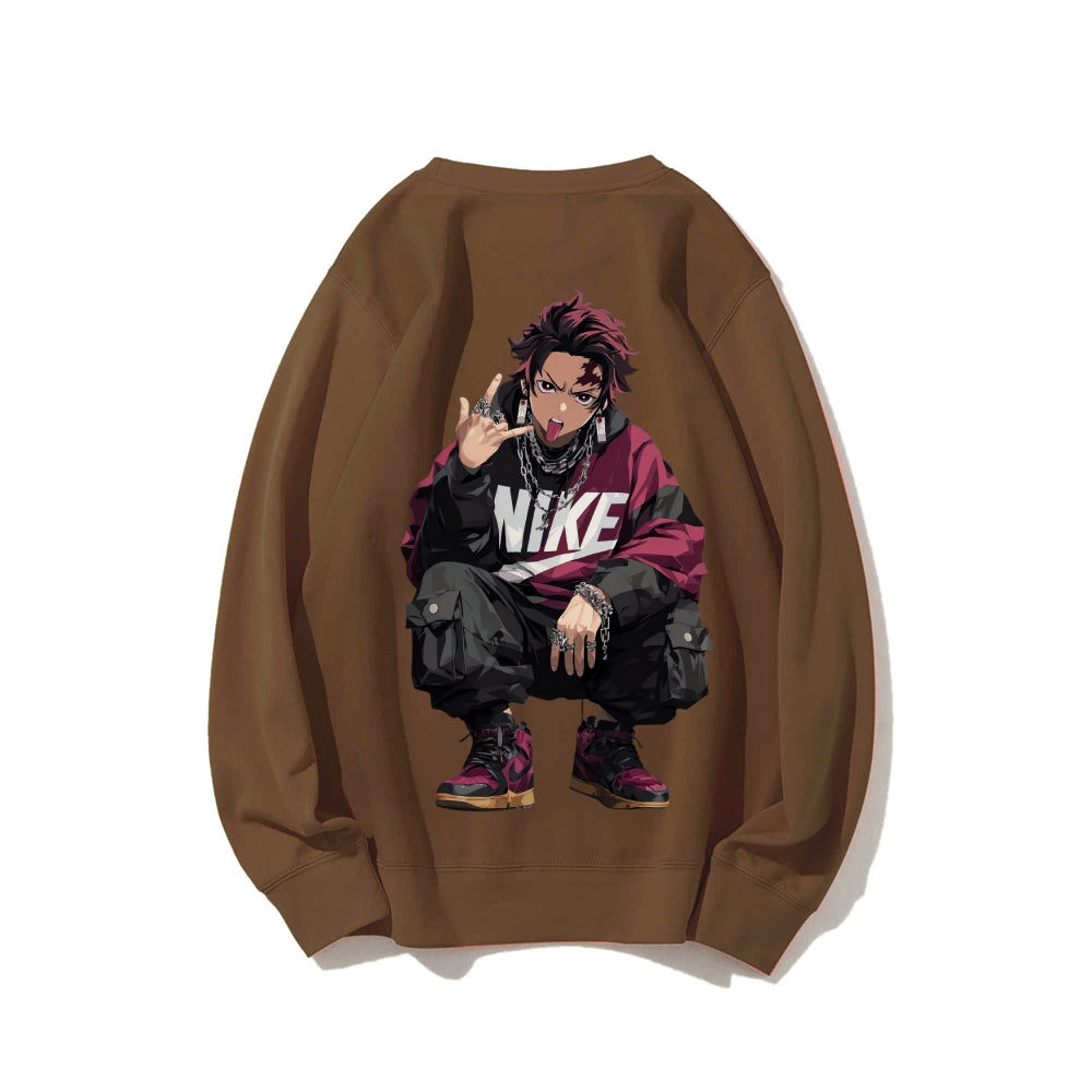Casual Crewneck Sweatshirt Demon Slayer