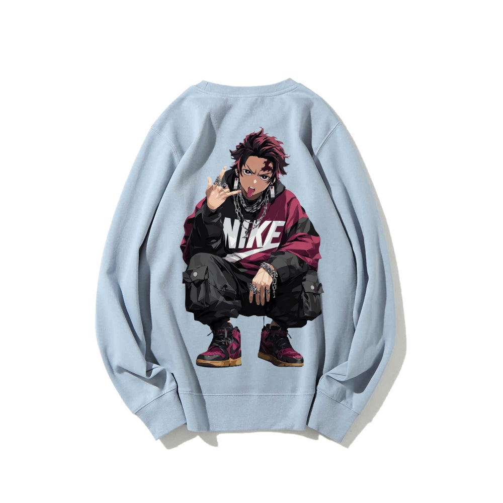 Casual Crewneck Sweatshirt Demon Slayer