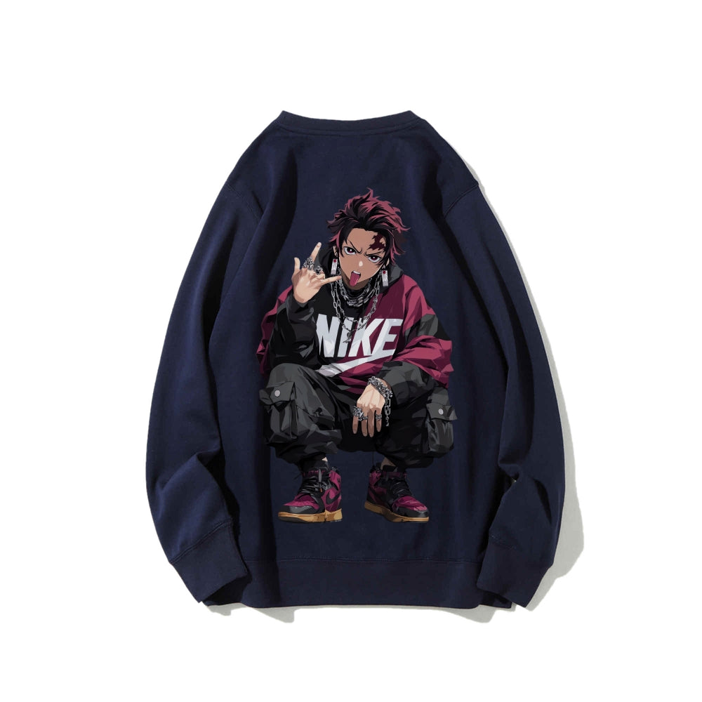 Casual Crewneck Sweatshirt Demon Slayer