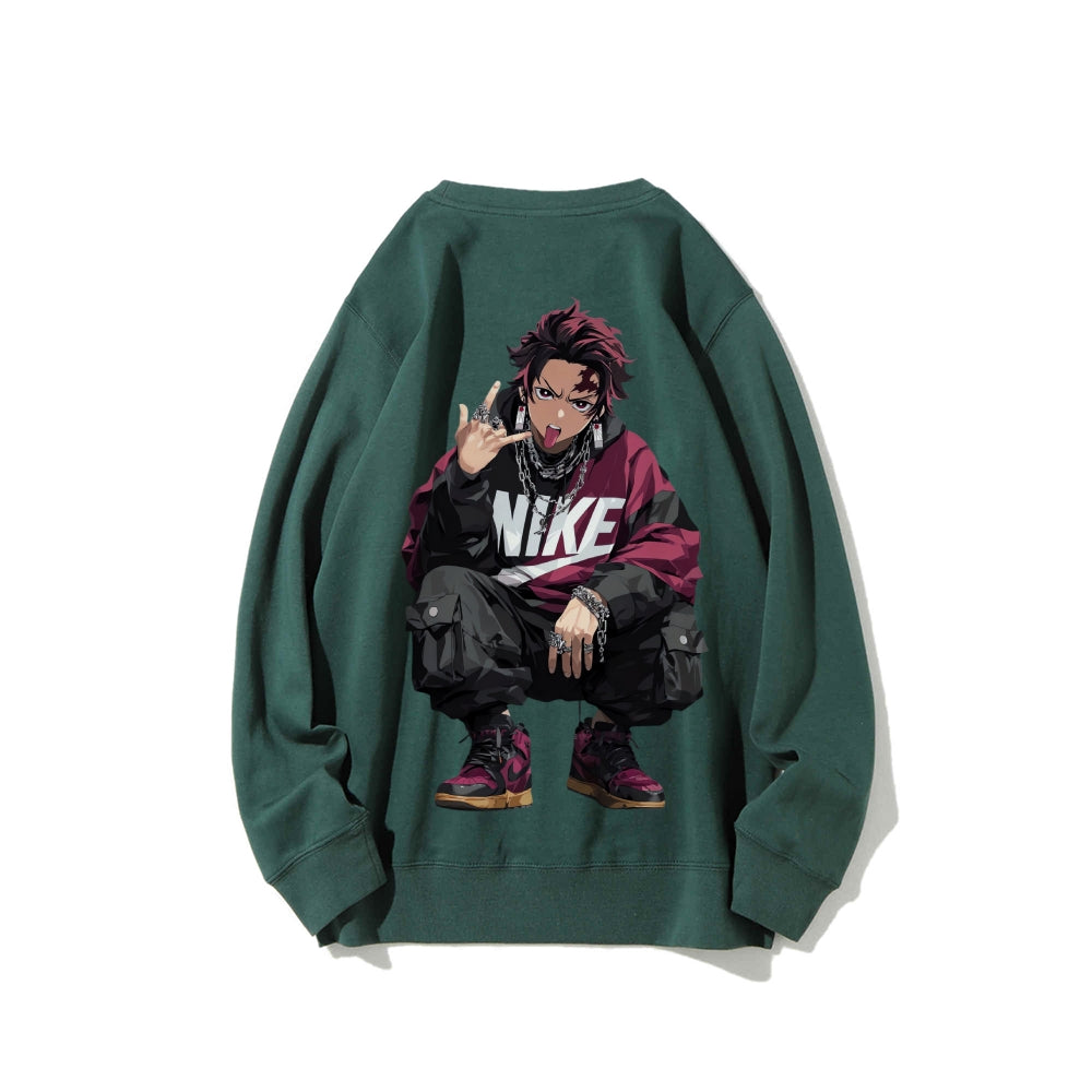 Casual Crewneck Sweatshirt Demon Slayer