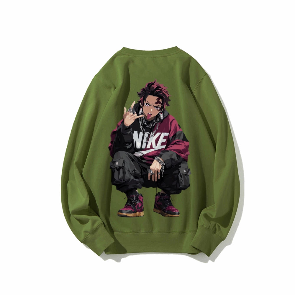 Casual Crewneck Sweatshirt Demon Slayer