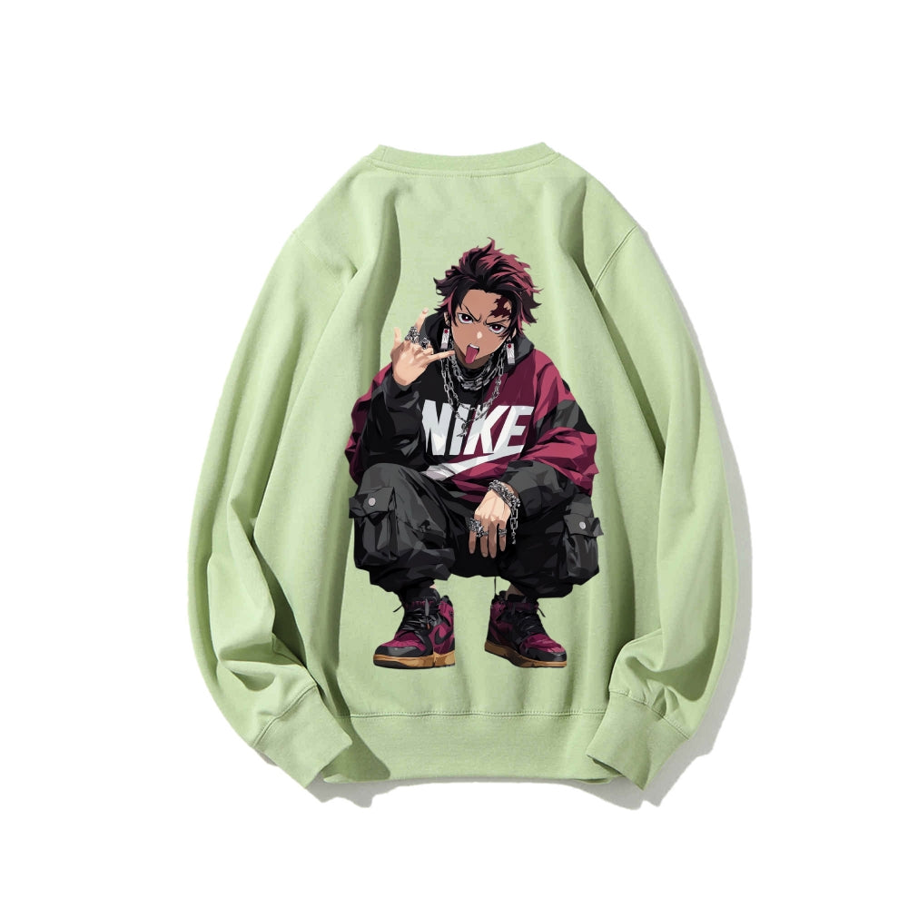 Casual Crewneck Sweatshirt Demon Slayer