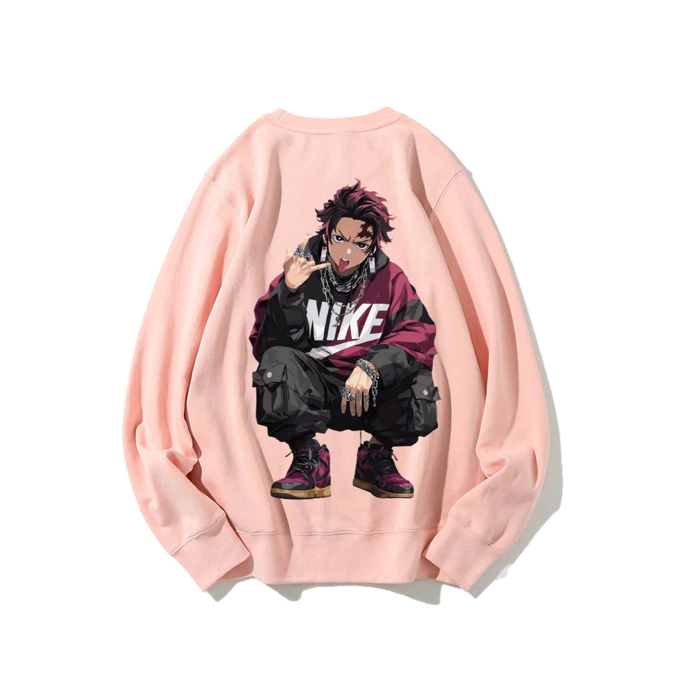 Casual Crewneck Sweatshirt Demon Slayer