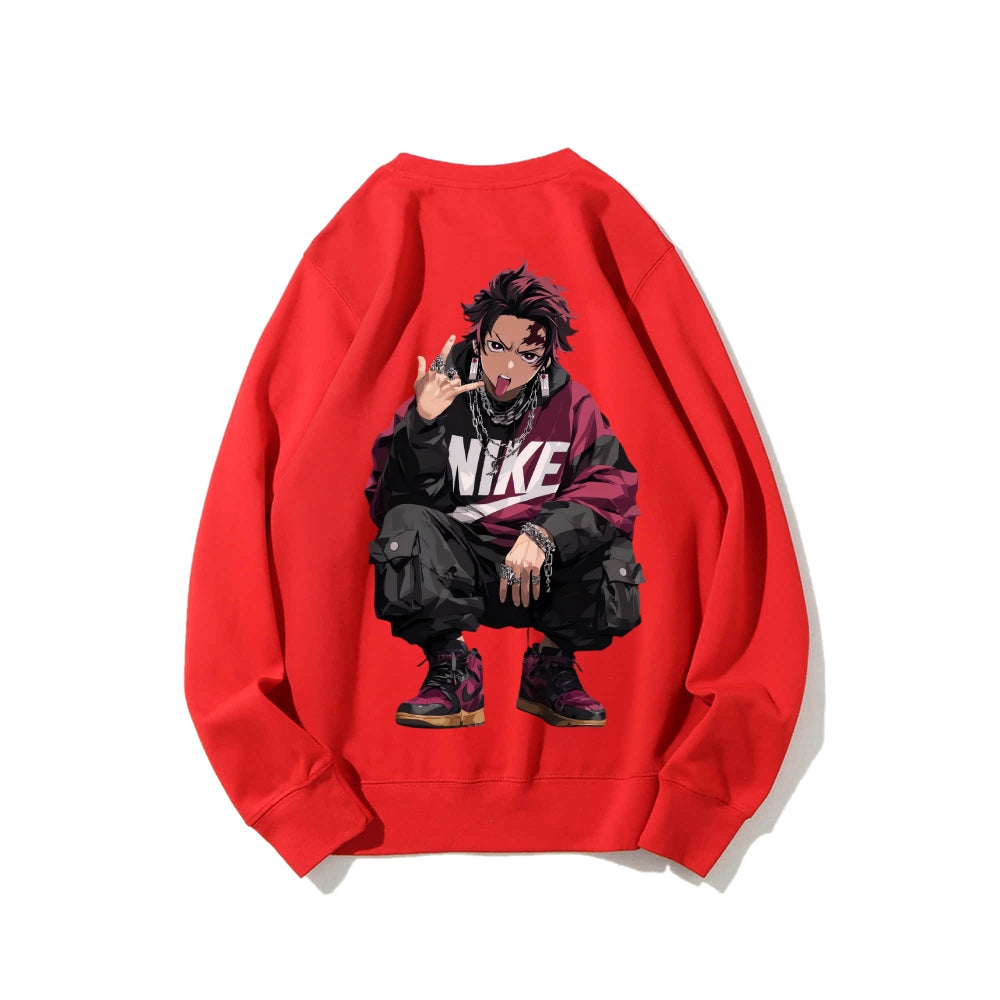 Casual Crewneck Sweatshirt Demon Slayer