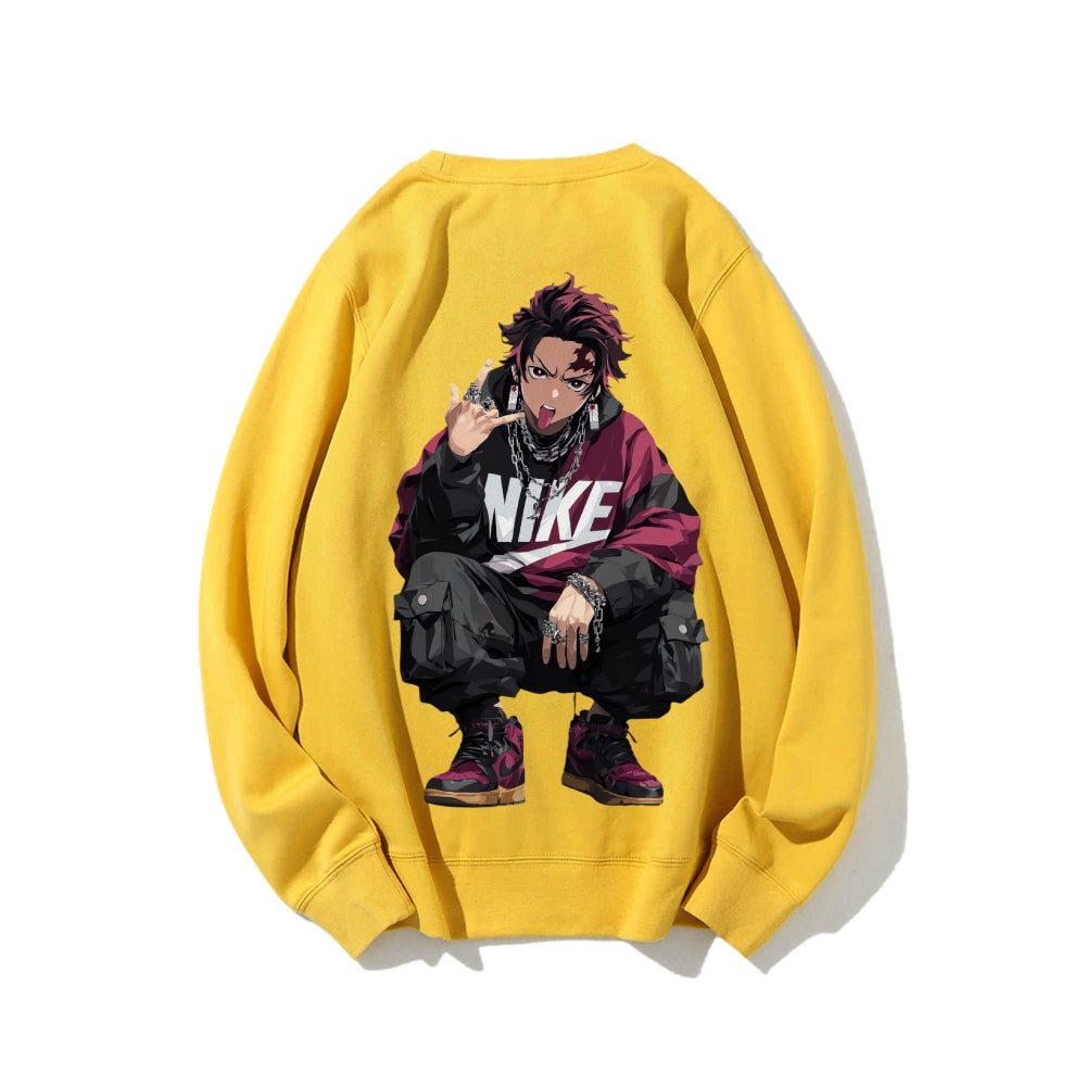 Casual Crewneck Sweatshirt Demon Slayer