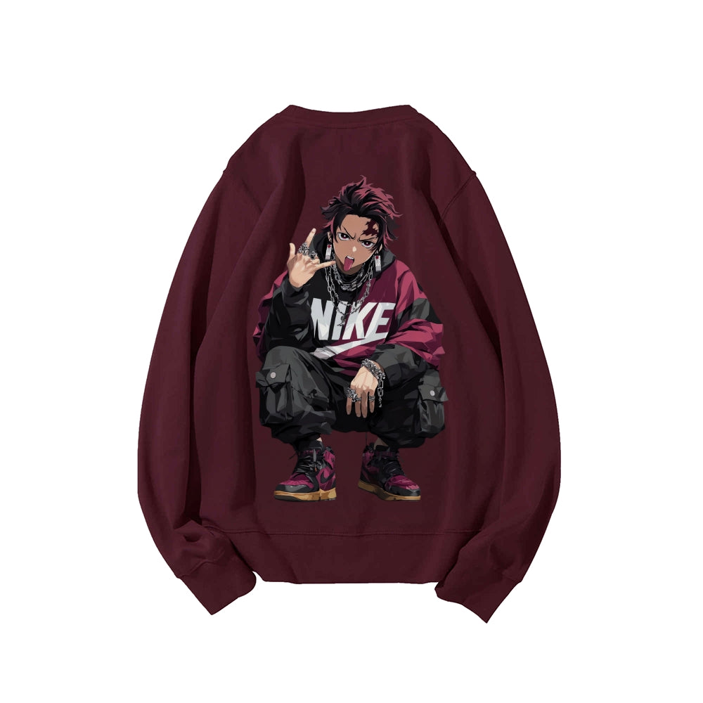 Casual Crewneck Sweatshirt Demon Slayer