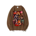 Demon Slayer Cotton Unisex Embroidered Crewneck Anime Sweatshirt